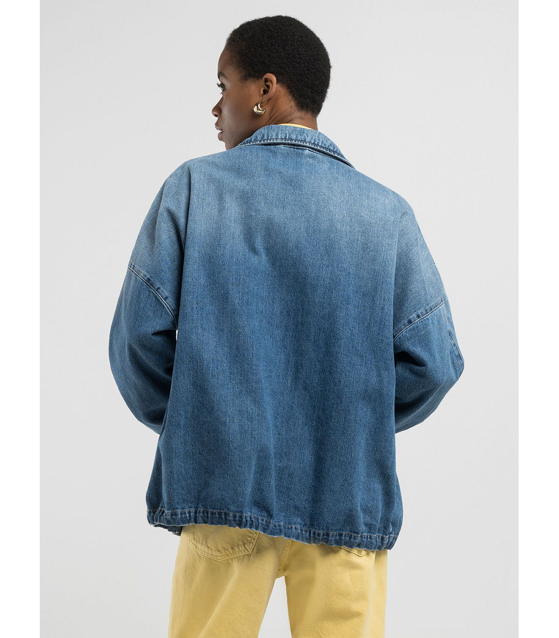 リサイクルインディゴデニムコーチジャケット 詳細画像 ブルー 2